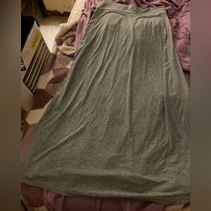 Elegant Gray Maxi Skirt